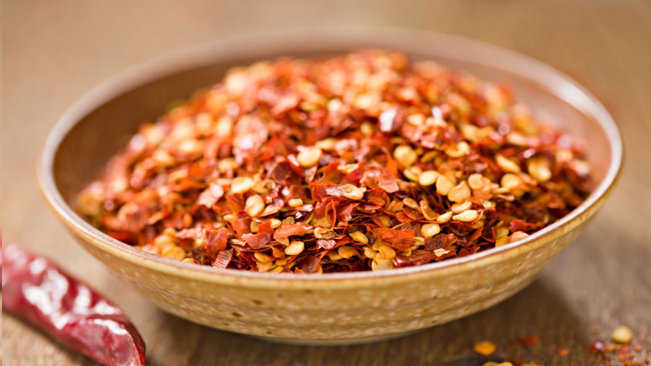 Sesame Seeds, Chili Flakes And Salt